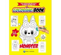 Cute & Friendly Monsters to Color for Ages 4-8: Coloring Book