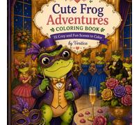 Cute Frog Adventures Coloring Book: 35 Cute Frog Activities for Relaxation and Creativity