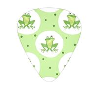 Cute Frog And Polka Dot Unique Guitar Gift Guitar Picks For Bass Electric Acoustic Guitars (12 Count)