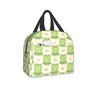 Cute Frog Animal Insulated Lunch Bag Cooler Tote Reusable Lunch Box Container For Work Office Travel Picnic