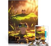 Cute Frog Anime OtakuJigsaw Puzzle for teenagers 1000 Pieces Family Game for and with Fully Interlocking Randomly Shaped Pieces 38x26cm