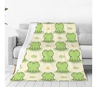 Cute Frog Blanket Soft Warm Lightweight, Kawaii Throw Blanket Cozy Plush Warm Blankets for Adults Teens Pet 50x60 for Sofa Bed