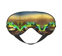 Cute Frog Breathable Adjustable Eye Mask Effective Shading Blindfold for Sleeping with Elastic Strap