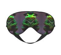 Cute Frog Breathable Adjustable Eye Mask Effective Shading Blindfold for Sleeping with Elastic Strap