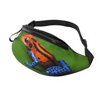 Cute Frog Bum Bag Waist Fanny Pack - Large Fashion Bumbag for Women Men, Secure Zip Pockets Adjustable Waist Bags for Travel Party Sports Running Hiking Daily Use