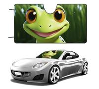 Cute Frog Car Windshield Sun Shade Keep Car Interior Cool 51"x28" Folding Front Window Sun Shade, Heat Shield for SUV, Truck, Blocks UV
