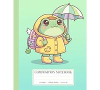Cute Frog Composition Notebook College Ruled: Kawaii Frog Notebook for School, Journaling & Note Taking - 7.5 x 9.25 in, 110 Pages