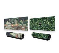 Cute Frog Desk Mat Mouse Pad, Green Office Decor, Non-Slip Waterproof Rubber Base, Large Gaming Mouse Mat for Home, Work & Office