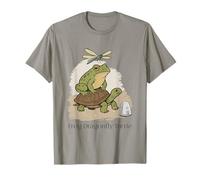 Cute Frog Dragonfly Turtle Wildlife Animals Subtle Nature T-Shirt