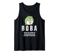 Cute Frog Drinking Bubble Tea Kawaii Boba Milk Tea Lovers Tank Top