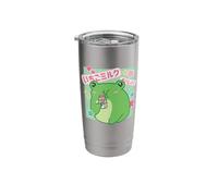 Cute Frog Drinking Strawberry Drink Kawaii Stainless Steel Insulated Tumbler