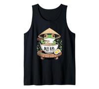Cute Frog Eating Ramen Japanese Style Anime Kawaii Ink Tank Top