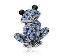 Cute Frog Enamel Pin Brooch for Women Green Animal Jewelry Accessories Funny Frog Gift Costume Christmas Brooch, L, Zinc, no gemstone