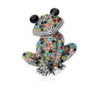 Cute Frog Enamel Pin Brooch for Women Green Animal Jewelry Accessories Funny Frog Gift Costume Christmas Brooch, L, Zinc, no gemstone
