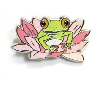 Cute Frog Enamel Pin - Kawaii Handcrafted Lapel Pin, Minimalist Frog Design, Adorable Nature-Inspired Accessory, Quirky Frog-Themed Gift for Collectors and Frog Lovers