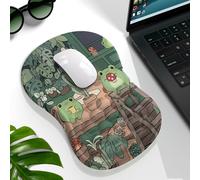 Cute Frog Ergonomic Mouse Pad with Wrist Rest Kawaii Green Decor Pain Relief Mat, Ergonomic Mouse Pad for Desk Computer Keyboard Laptop, Desk Decor Office Accessories Computer Keyboard 12.2 X 7.9 in