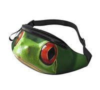 Cute Frog Fanny Pack for Men Women Fashion Running Waist Packs Waterproof Crossbody Bags Everywhere Belt Bag with Adjustable Strap Sports Hip Pack for Travel Wallet