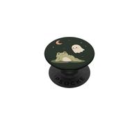 Cute Frog Ghost Moon Halloween Cottagecore PopSockets Adhesive PopGrip