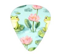 Cute Frog Guitar Picks Gift Set - 12 Smooth Durable Plectrums For Acoustic, Electric & Bass Guitar, Perfect Present For Guitar Lovers & Musicians