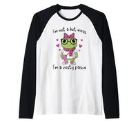 Cute Frog: I'm Not A Hot Mess, I'm a Zesty Fiasco Raglan Baseball Tee