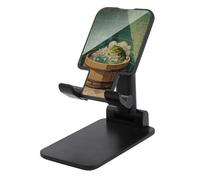 Cute Frog in Wooden Bathtub Japanese Cell Phone Stand Foldable Adjustable Phone Stand for Desk