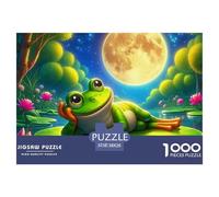 Cute Frog Jigsaw Puzzles for Adult 1000 Piece Challenge Toy Familia Cool Animals Home Decoration Colourful Brainteasing 38x26cm/1000pcs