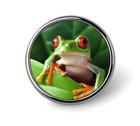 Cute Frog Lapel Pin for Men Panda Star Fashion Brooch Pin -Cute Enamel Badges, Aluminum Alloy Metal Pinback for Hats, Shirts, Bags, Jackets & Accessories (1 Inch Round Button Pins)