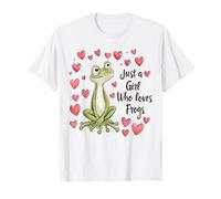 Cute Frog Lovers Gift For Girls Just A Girl Who Loves Frogs T-Shirt