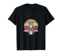 Cute Frog Mushroom Cottagecore Sunset Nature Aesthetic T-Shirt