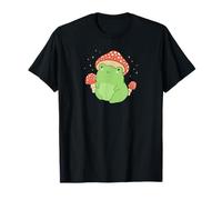 Cute Frog Mushroom Hat - Cottagecore Aesthetic T-Shirt