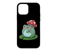 Cute Frog Mushroom Umbrella Lily Pad Cottagecore Cartoon Art Case for iPhone 12 mini
