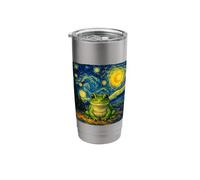 Cute Frog Night Art for Frog Lovers Stainless Steel Insulated Tumbler