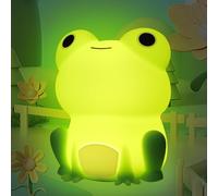 Cute Frog Night Light, Attivolife Soft Silicone LED Touch Lamp for Kid, Nursery Portable Nightlight with Dimmable Timer, Kawaii Bedroom Bedside Table Desk Decor for Boy Girl Xmas Birthday Gifts