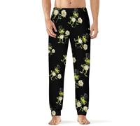 Cute Frog Pajama Pants for Men Print Lounge Pjs Bottom Lightweight Sleep Pants 4XL