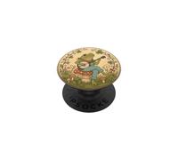 Cute Frog Playing Banjo Mushroom Clover Berry Cottagecore PopSockets Adhesive PopGrip