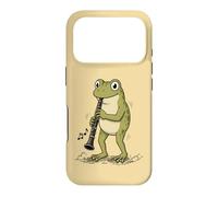 Cute Frog Playing Clarinet Funny Clarinet Player School Band Case for iPhone 17 Pro