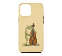 Cute Frog Playing Double Bass Funny Acoustic Bass Symphony Case for iPhone 12 Pro Max