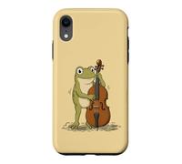 Cute Frog Playing Double Bass Funny Acoustic Bass Symphony Case for iPhone XR