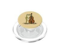 Cute Frog Playing Double Bass Funny Acoustic Bass Symphony PopSockets PopGrip for MagSafe