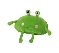 Cute Frog Plush Pencil Case - Large Capacity Zipper Pouch | Soft Stuffed Animal Stationery Bag, Cartoon Crayon Organizer for Kids & Girls | Fun Green Frog School Supplies or Cosmetic Storage Bag, A