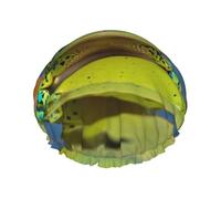 Cute Frog Print Double Layers Shower Cap Bathing Shower Caps Ladies Men Shower Caps Salon Home Use