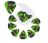 Cute Frog Print Guitar Pick 12 Pack With Guitar Pick Case Guitar Plectrums Pick 0.46mm 0.96mm 0.71mm Guitar Accessories For Bass Electric Acoustic Guitars Ukulele