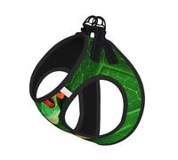 Cute Frog Print Harness Leash Set For Cats And Dogs, Reflective Adjustable, Soft Breathable Mesh Vest With Escape-Proof Lead, For Small Pets And Kitten Puppies