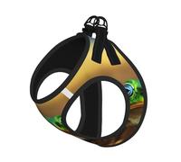Cute Frog Print Pet Vest Harnesses Leash Set Reflective Puppy Vest Dogs Walking Training Dog Harness