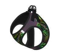 Cute Frog Print Pet Vest Harnesses Leash Set Reflective Puppy Vest Dogs Walking Training Dog Harness
