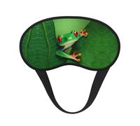 Cute Frog Print Sleep Eye Mask Light Blocking Soft and Comfortable Night Eye Blinder for Women Men for Sleeping Travel Night Shift