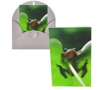 Cute Frog Print Thank You Cards Greeting Cards With Envelopes Blank Note Cards 10x15 cm Perfect for Thank Yous Invitations