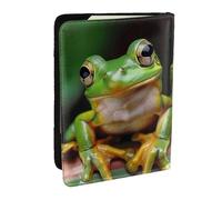 Cute Frog Printed Passport Holder - 6.5 x 4.5 Inch RFID Blocking Travel Wallet,Stylish Passport Cover,Lightweight Document Organizer for Cards
