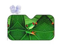 Cute Frog Printing Windshield Sun Shade Foldable Car Sunshades Reflect Sun Heat Protect Your Car,Standard Size