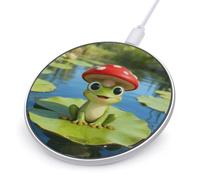 Cute Frog Red Mushroom Round Fast Wireless Charging Pad